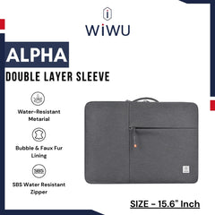 WIWU - Alpha Double Layer Sleeve ( 15.6" ) - Grey