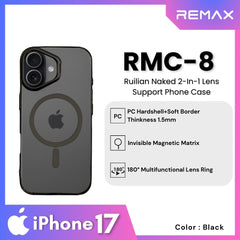 REMAX - RMC-8 iPhone 17 Case ( Ruilian Naked Series ) - Black