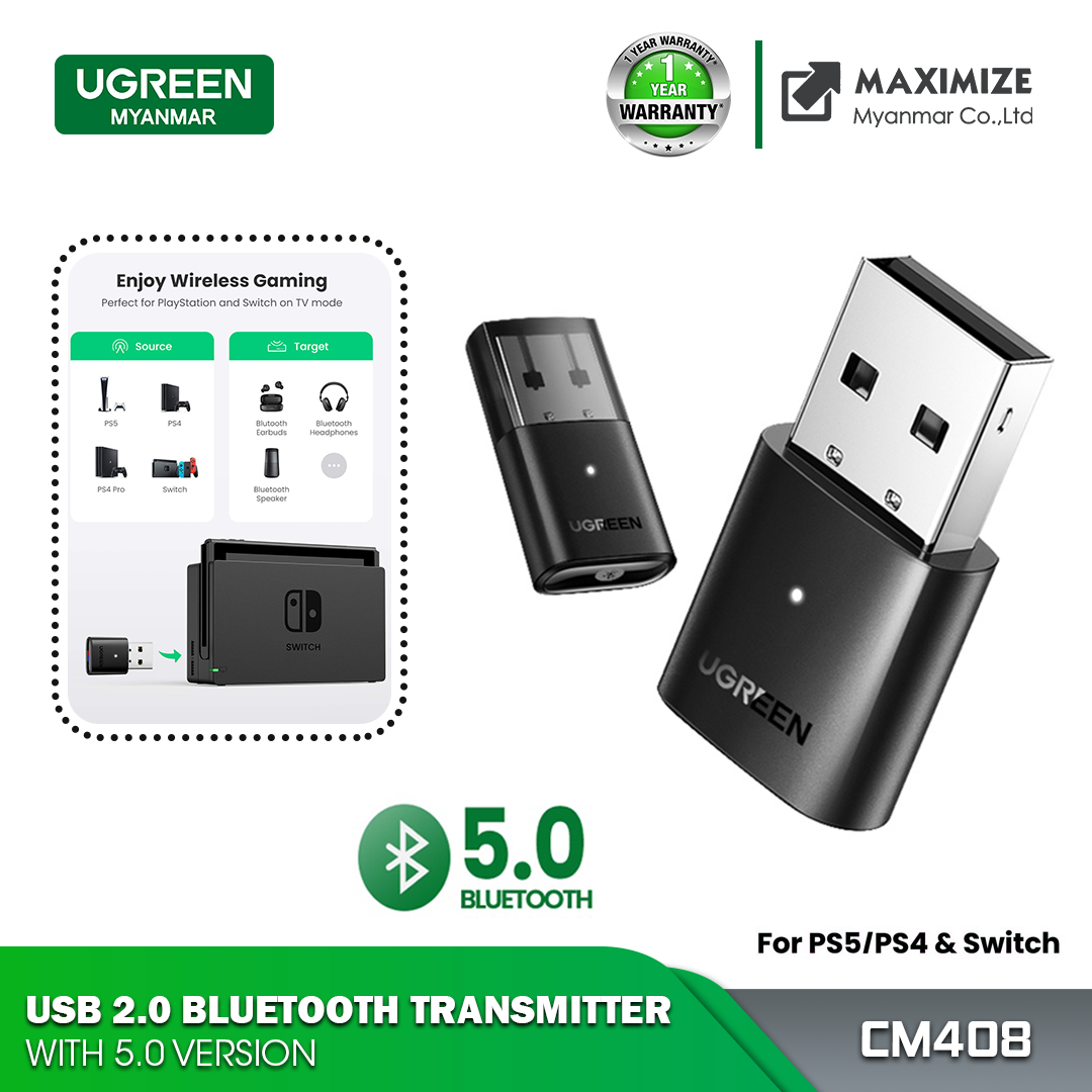 UGREEN CM408 USB 2.0 BLUETOOTH TRANSMITTER 5.0