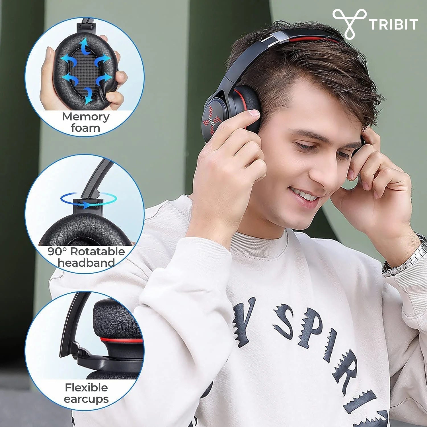 Tribit BTH-71 XFree Go Bluetooth V5.0 True Wireless Headphone (Type-C) - Black