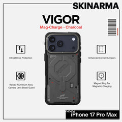Skinarma - Vigor Magsafe Case For iPhone 17 Pro Max - Charcoal