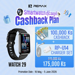 REMAX - Watch 29 AMOLED Ultra Narrow Bezel Smart Watch - Black