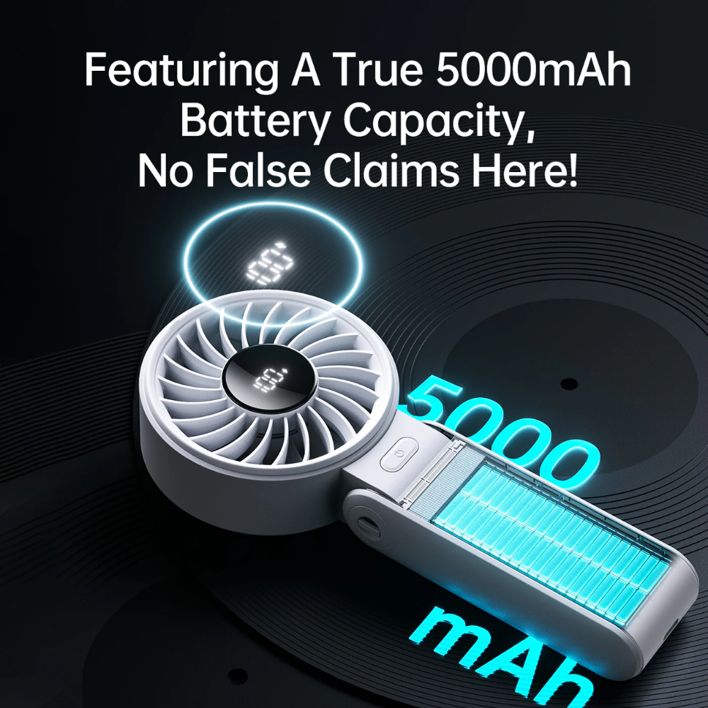 JisuLife - Handheld Fan Life 7 ( 5000mAh ) - Light Grey