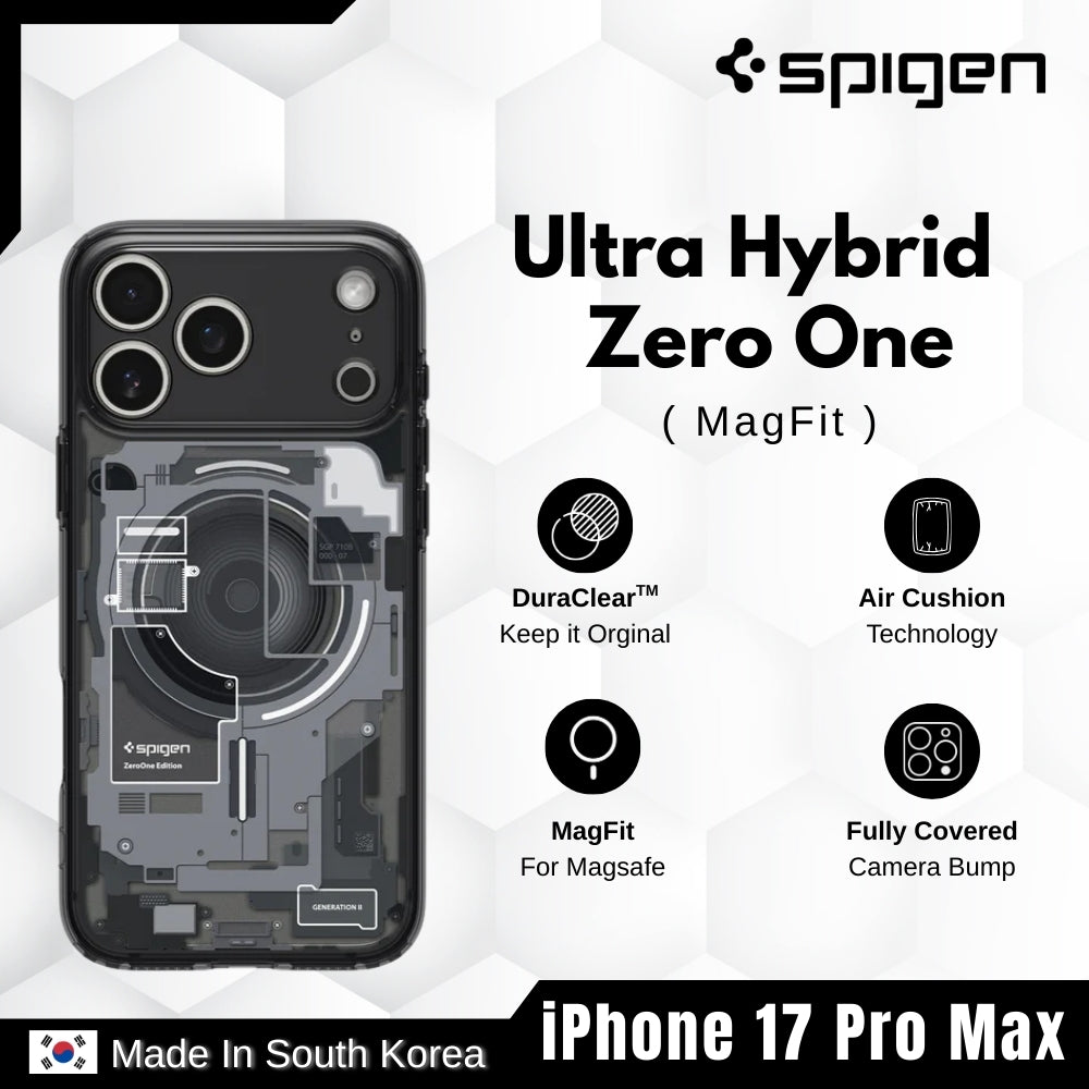 Spigen - Ultra Hybrid MagFit Zero One Case For iPhone 17 Pro Max - Zero One Black