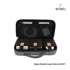WIWU - Alpha Double Layer Sleeve ( 15.6" ) - Grey