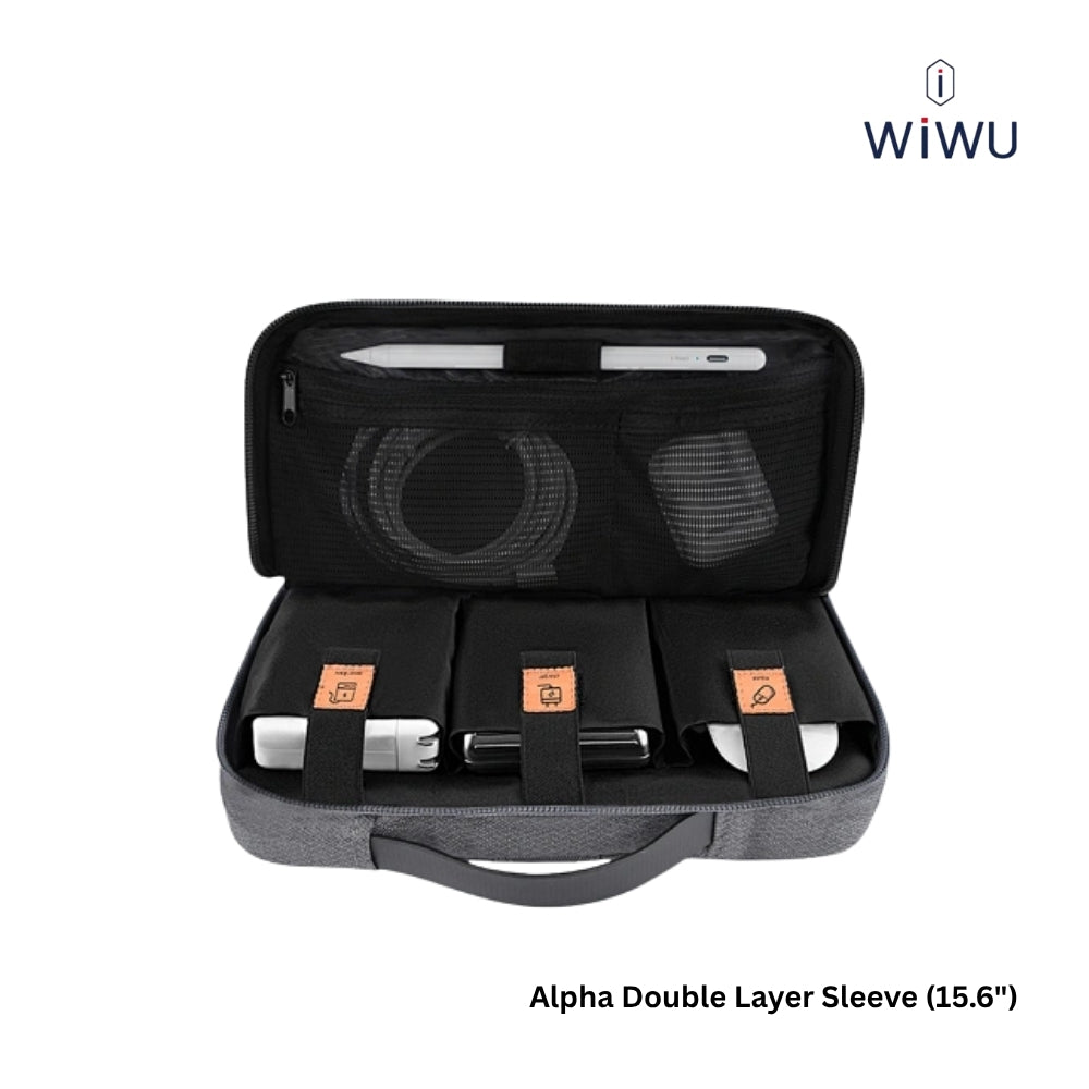 WIWU - Alpha Double Layer Sleeve ( 15.6" ) - Black