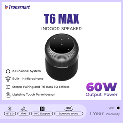 TRONSMART Element T6 Max 60W Portable Wireless Bluetooth Indoor Speaker - Black