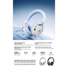REMAX - RB-920HB ANC Noise Cancelling Bluetooth Wireless Headphone - White