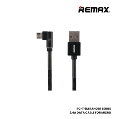 REMAX RC-119M Ranger Series 2.4A USB to Micro Charging Data Cable - Black