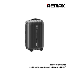 REMAX RPP-595 Bagcase Series 10000mAh PD+QC Fast Charging Power Bank(PD 20W) - Grey