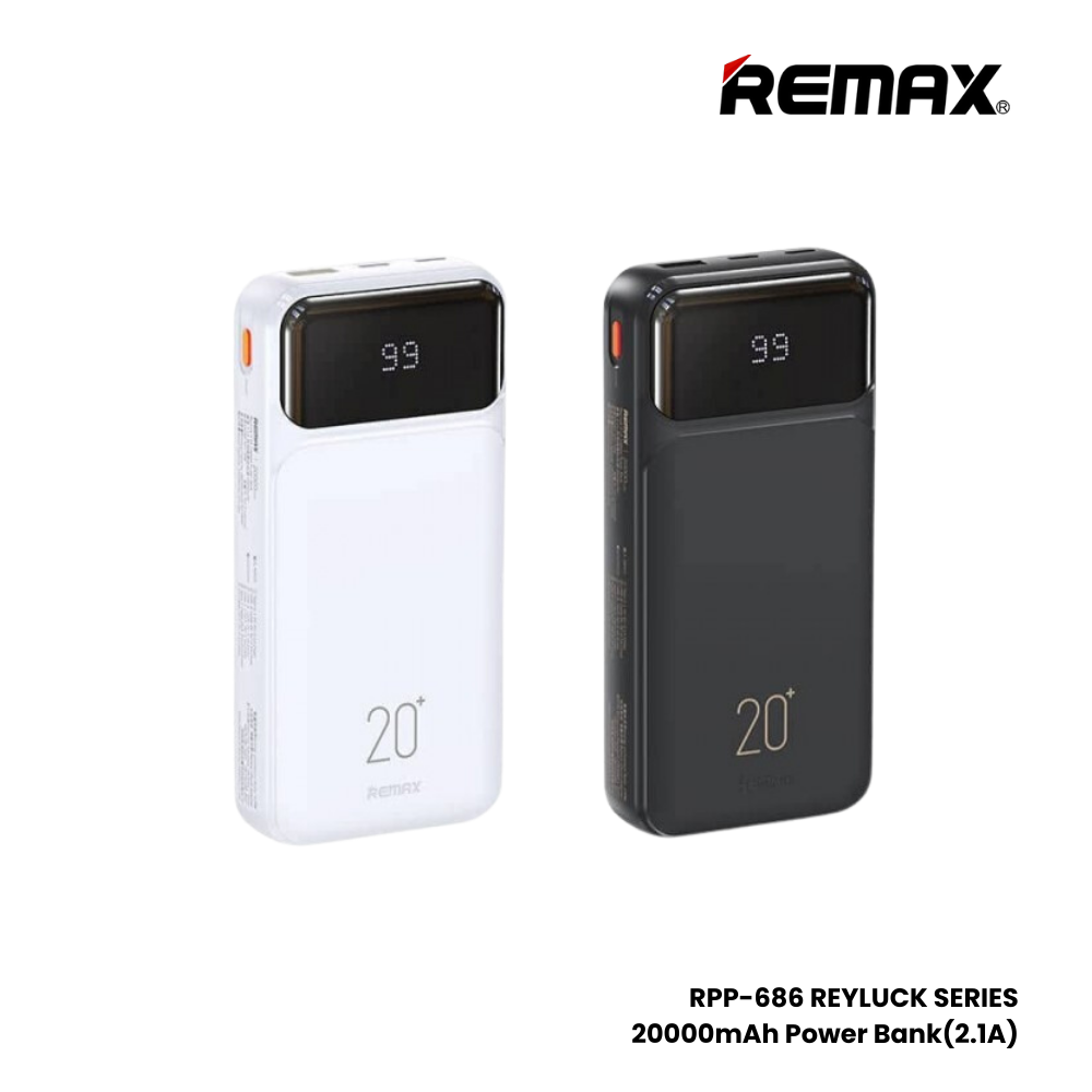 REMAX RPP-686 Reyluck Series 20000mAh Power Bank(2.1A) - White