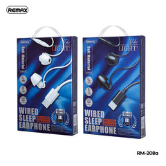 REMAX RM-208A Type-C Wired Earphone SLEEP EARPHONEFOR MUSIC & CALL(1.2M)