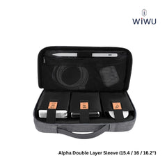 WIWU - Alpha Double Layer Sleeve (15.4"/16"/16.2") - Black