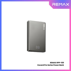 REMAX - RPP-109 Vocard Pro Series 10000mAh PD Magnetic Wireless Power Bank(PD 20W) - Grey