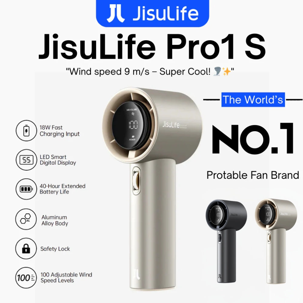 JisuLife - Handheld Fan Pro 1S ( 5000mAh ) - Light Brown