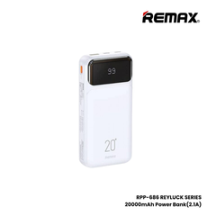 REMAX RPP-686 Reyluck Series 20000mAh Power Bank(2.1A) - White