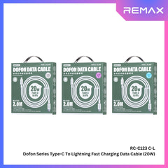 REMAX - RC-C123 C-L Dofon Series Type-C To Lightning Fast Charging Data Cable ( 20W ) - White