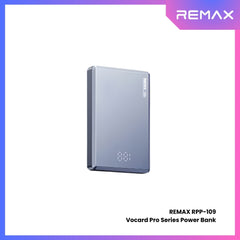 REMAX - RPP-109 Vocard Pro Series 10000mAh PD Magnetic Wireless Power Bank(PD 20W) - Blue