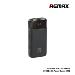 REMAX RPP-686 Reyluck Series 20000mAh Power Bank(2.1A) - Black