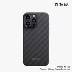 PITAKA - iPhone 16 Pro Case ( Military-Grade ) - Black/Grey