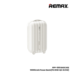 REMAX RPP-595 Bagcase Series 10000mAh PD+QC Fast Charging Power Bank(PD 20W) - White