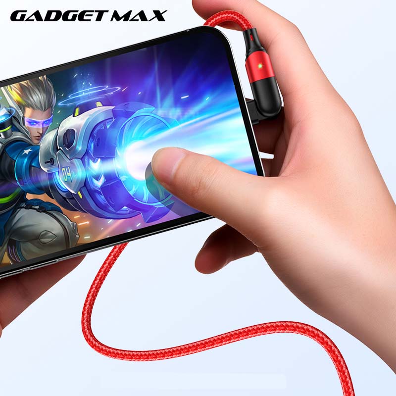 GADGET MAX GX12 FAST CHARGING EXQUISITE & PRACTICAL DATA CABLE FOR IPH (2.4A) (1.2M)  - ?RED