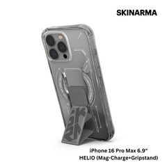 Skinarma iPhone 16 Pro Max 6.9" Helio (Mag-Charge+Gripstand) Case - Titanium