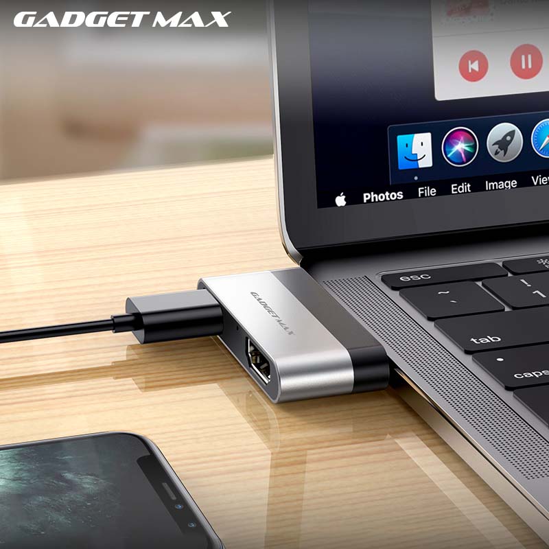 GADGET MAX GH02 Type-C To USB 3.0+HDMI Adapter, HDMI Adapter