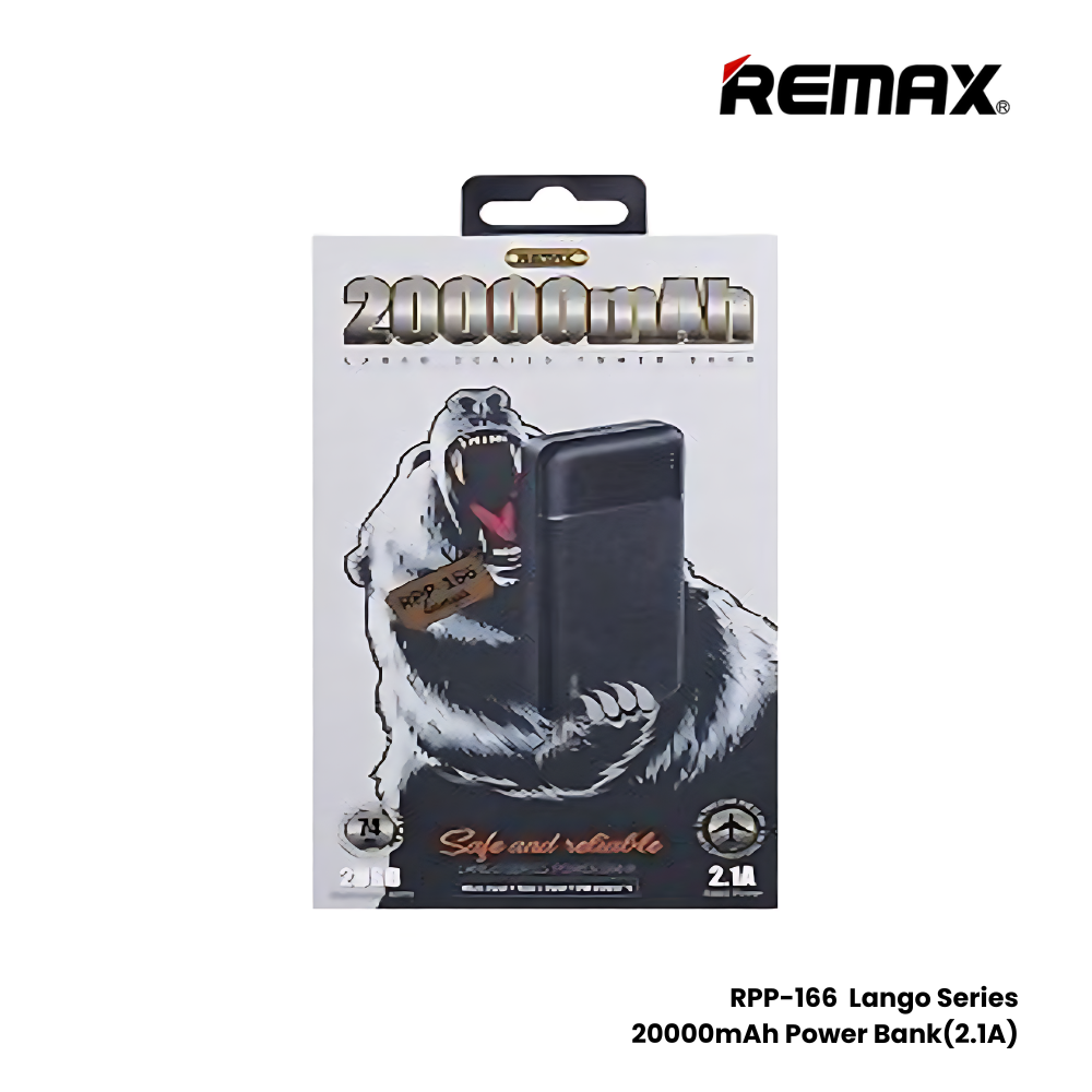 REMAX RPP-166 Lango Series 20000mAh Power Bank - Black