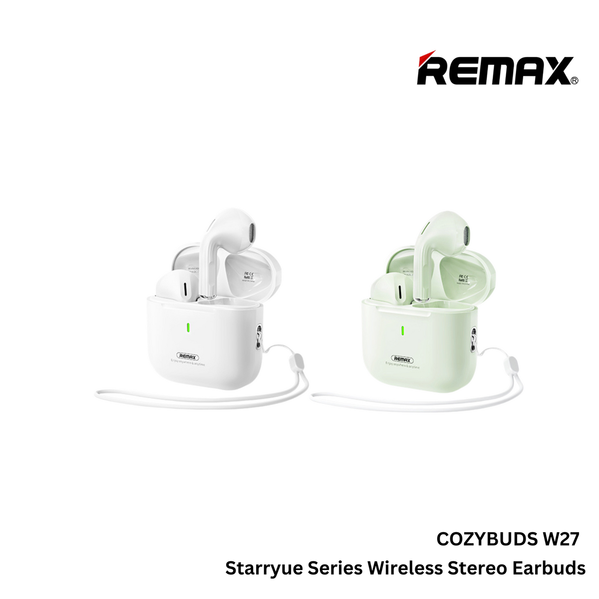 REMAX - Cozybuds W27 Starryue Series Bluetooth Wireless Earbuds - White