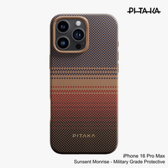 PITAKA - iPhone 16 Pro Max Case ( Sunset Moonrise Military-Grade Protective ) - Sunset