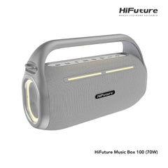 HiFuture - Music Box 100 Bluetooth Wireless Speaker ( 70W ) - Silver