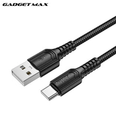 GADGET MAX - GX29 Woven Series USB To Type-C Fast Charging Data Cable (3A) - Black