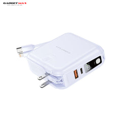 GADGET MAX GB23 AIO Pro Series 15000mAh All-in-One PD+QC Fast Charging Power Bank(PD 20W+QC 22.5W) - Purple