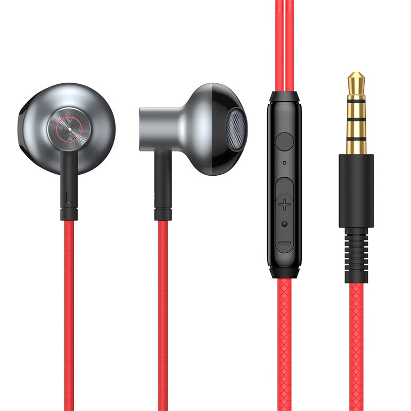 BASEUS H19 ENCOK 3.5MM WIRED EARPHONE - Red