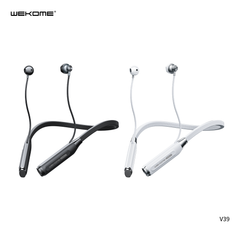 WK V39 SHQ SERIES NECKBAND WIRELESS EARPHONE - White
