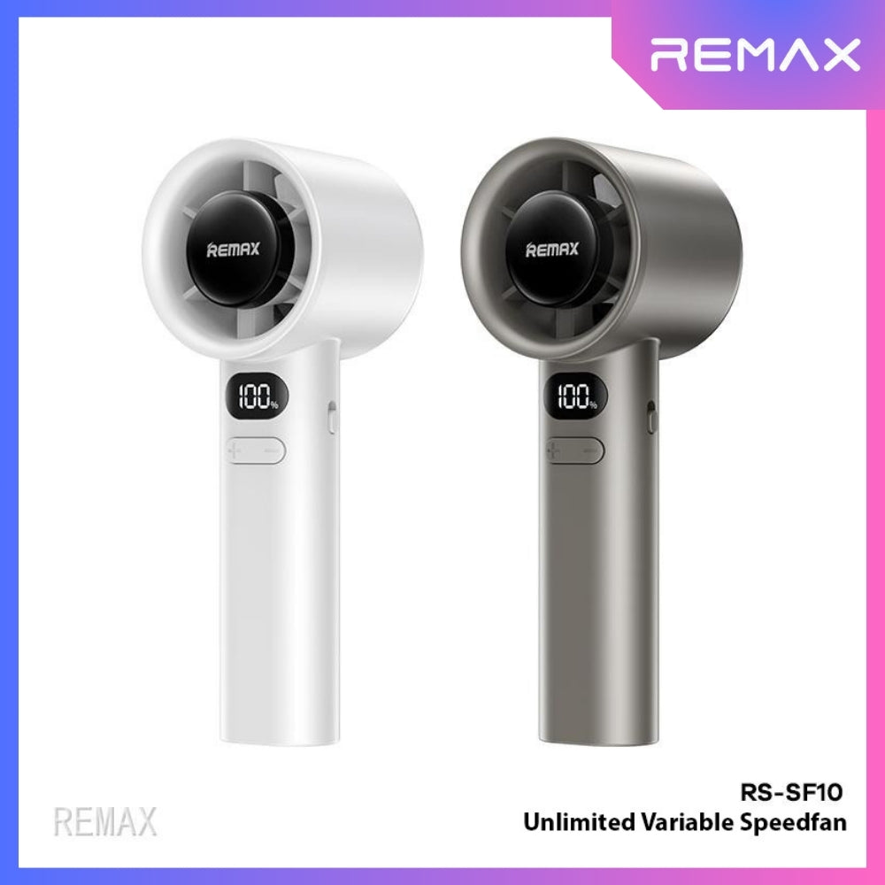 REMAX - RS-SF10 Unlimited Variable Speed Handheld Fan (1800mAh) - Grey