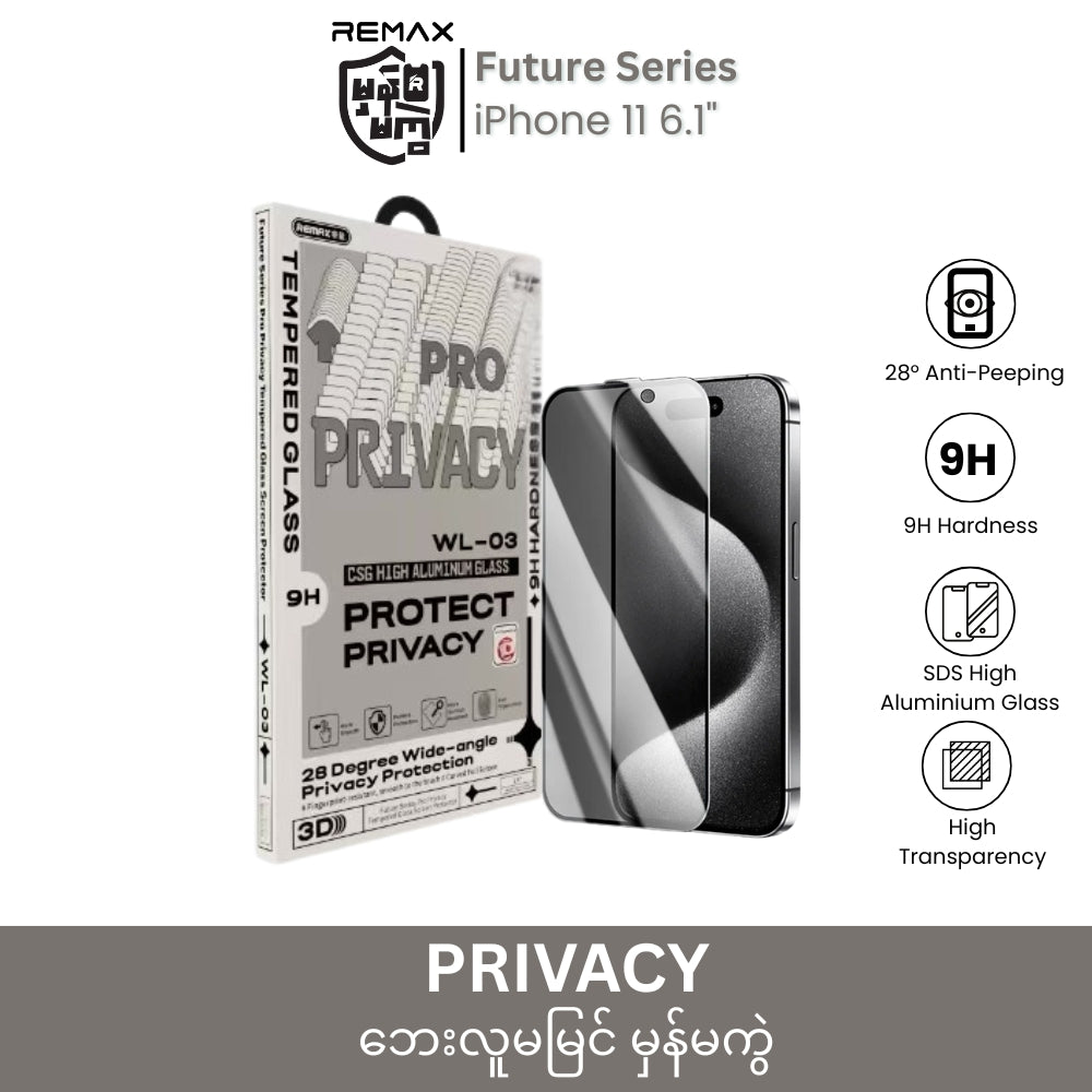 REMAX - WL-03 Future Series Privacy Tempered Glass - iPhone 11 (6.1")