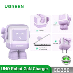 UGREEN - CD359 Uno Robot GaN Type-C Charger (30W) - Purple