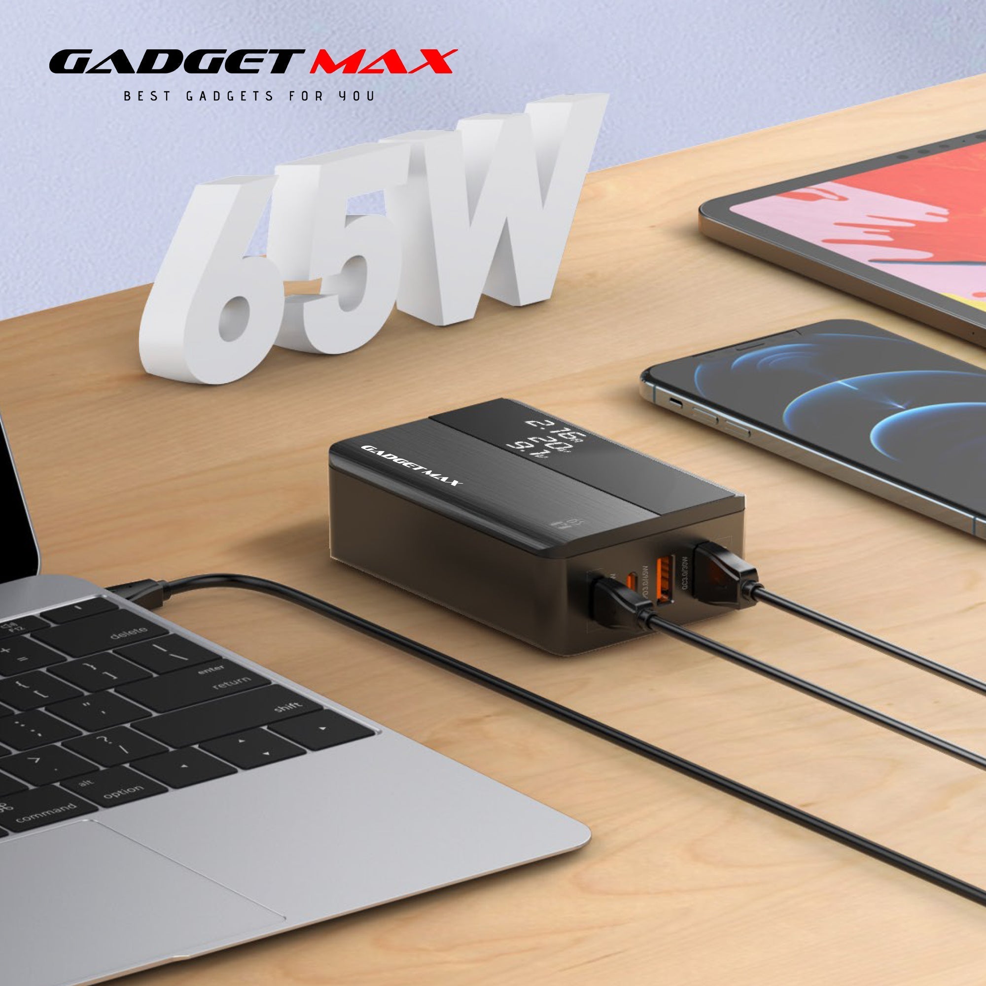 GADGET MAX GC05 SUPER REVO 65W CHARGER