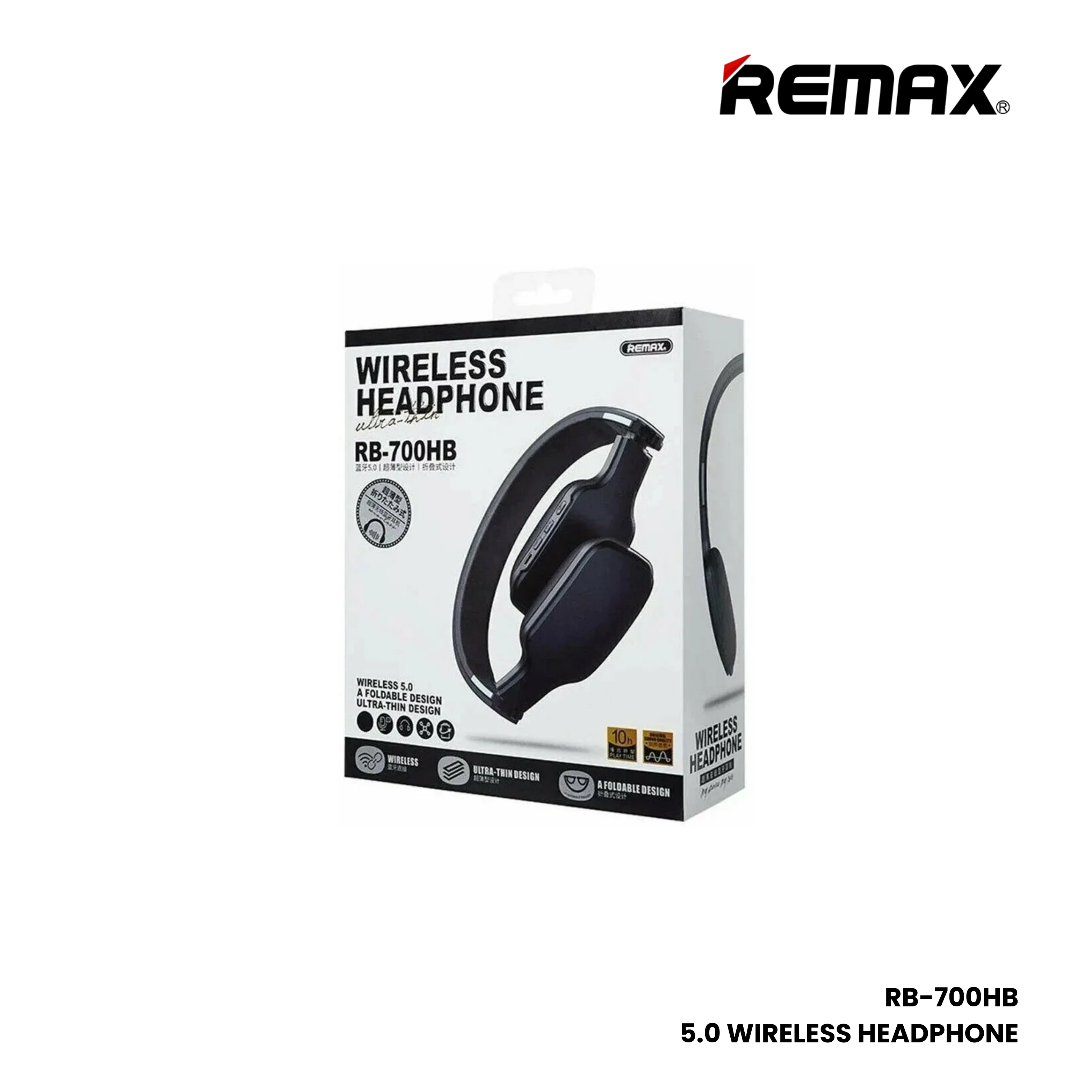 REMAX RB-700HB Bluetooth Wireless Headphone - Black