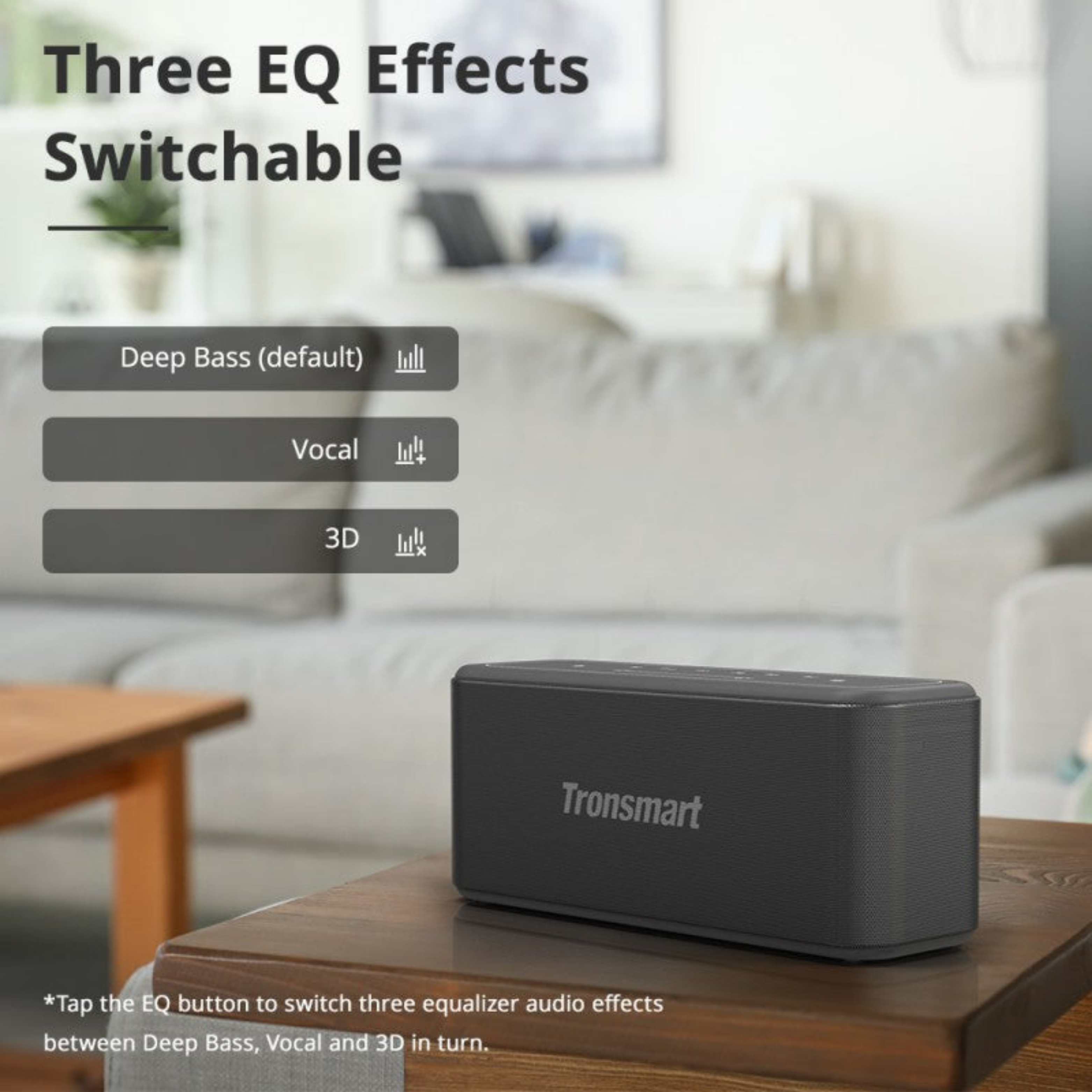 TRONSMART Mega Pro 60W Portable Wireless Bluetooth Indoor Speaker - Black