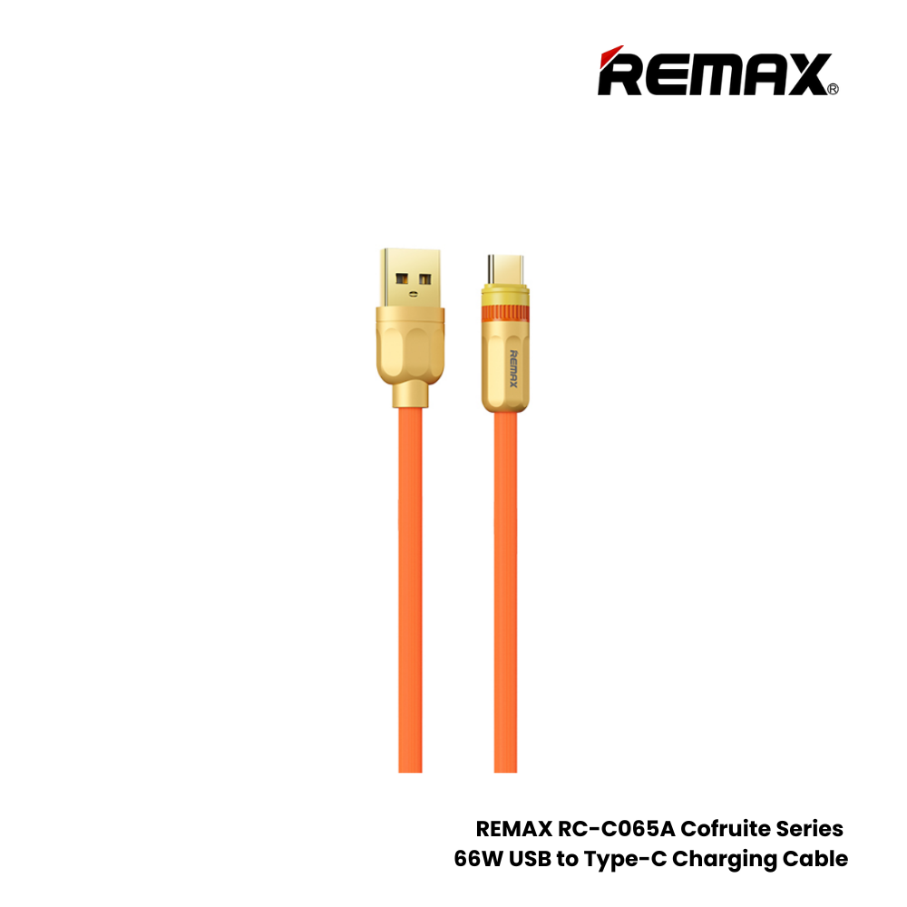 66W ( Type-C )-REMAX RC-C065A Cofruite Series 66W USB to Type-C Fast Charging Data Cable - Orange