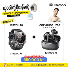 [ Bundle ] REMAX Watch 18 Smart Watch + REMAX CozyPods JZ02 ANC+ENC Earbuds