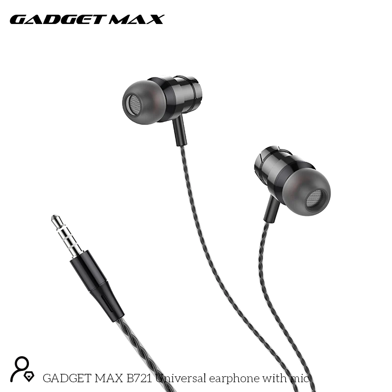 GADGET MAX B721 3.5MM IN-EAR UNIVERSAL BUDDY EARPHONE WITH MIC Wired Earphone