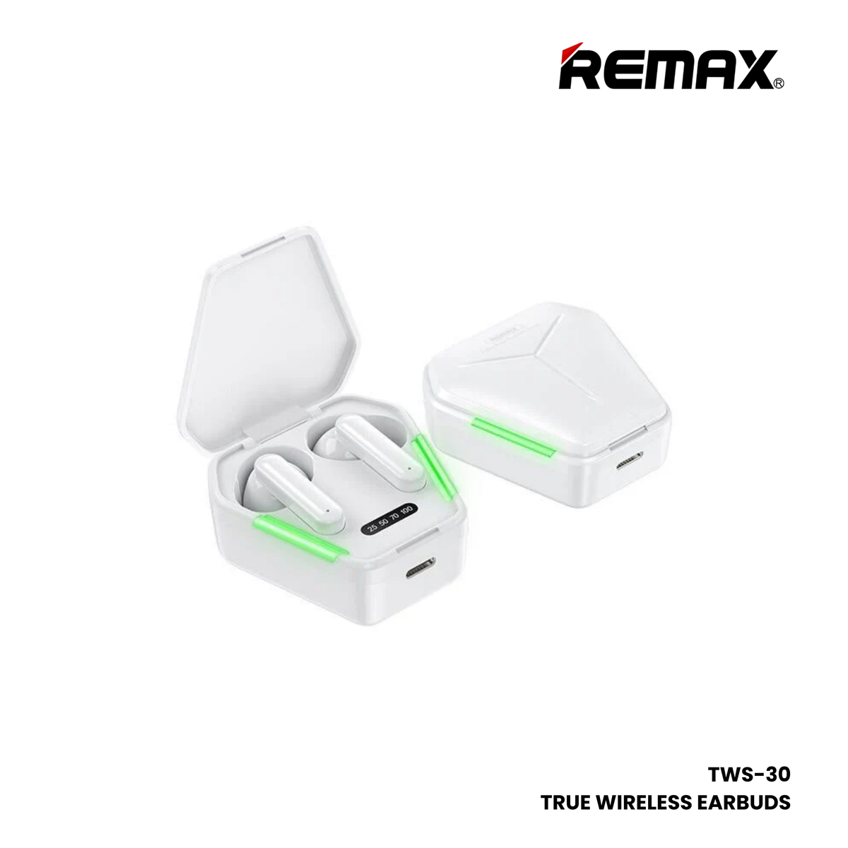 REMAX TWS-30 Gaming Bluetooth Wireless Earbuds - White