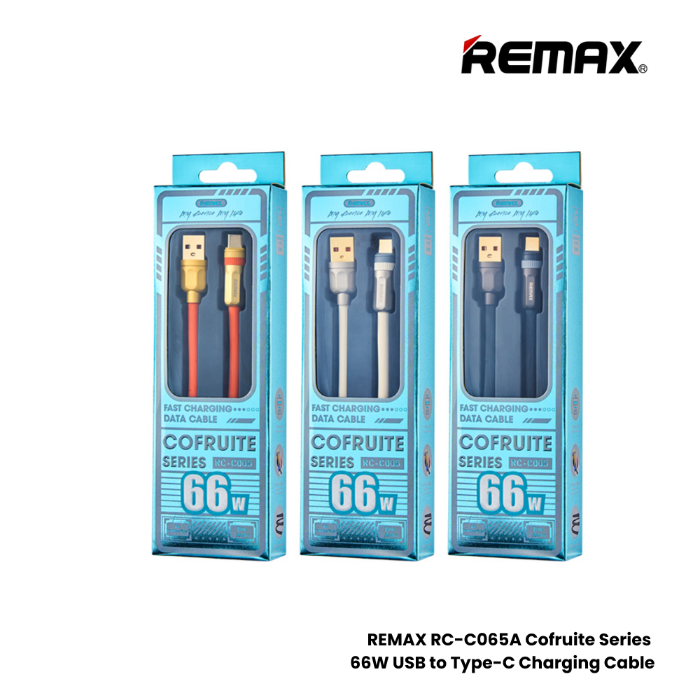 66W ( Type-C )-REMAX RC-C065A Cofruite Series 66W USB to Type-C Fast Charging Data Cable - White