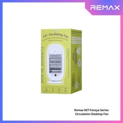 REMAX F21 Ruiyal Series Water Cooling Oscillating Fan with Display - White