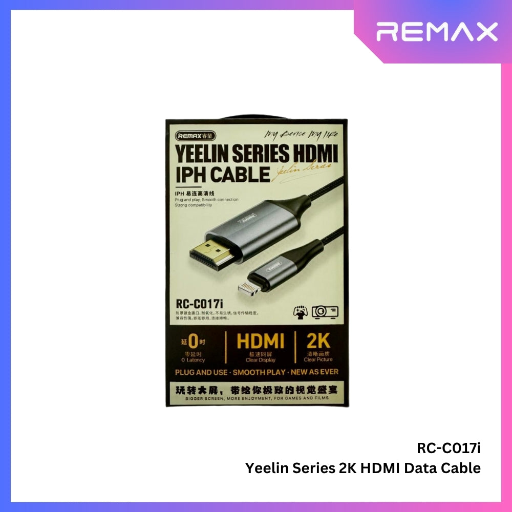 REMAX - RC-C017i Yeelin Series Lightning To HDMI Data Cable ( 2K ) - Tarnish