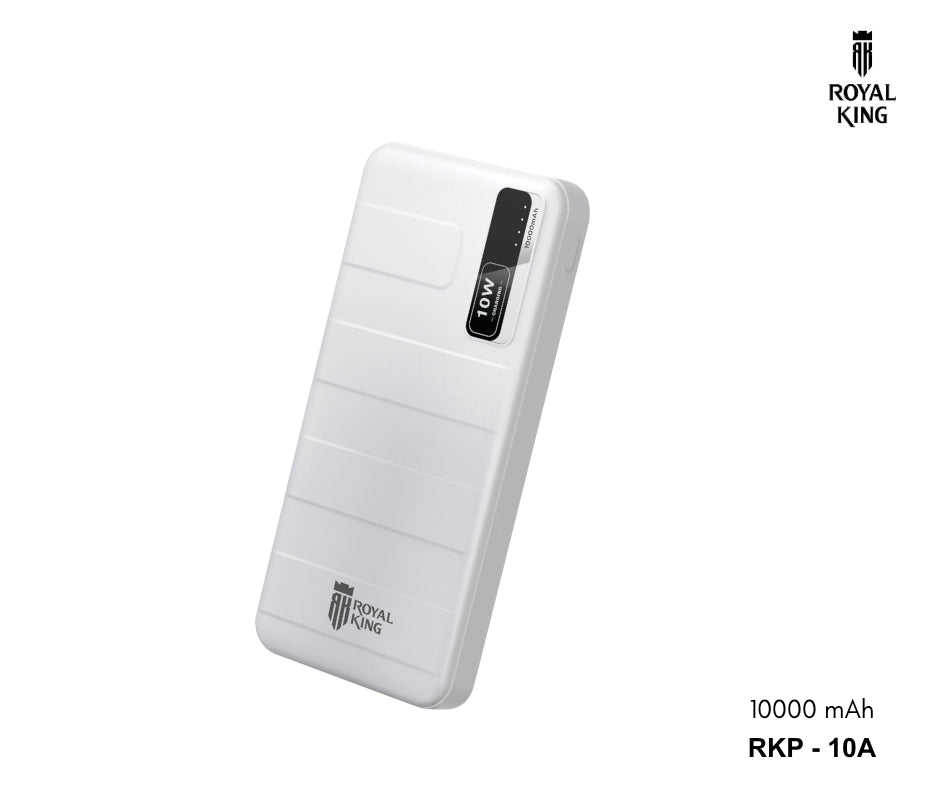 ROYAL KING - RKP-10A 10000mAh Super King II Series Power Bank ( 2A ) - White